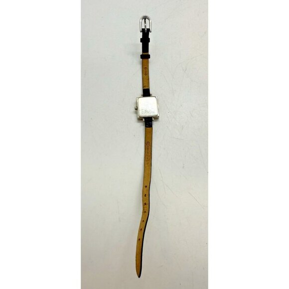 Fossil F2 Nordstrom ND-3586 Quartz Square Women's Watch Crystal Bezel Black Band - Picture 4 of 7